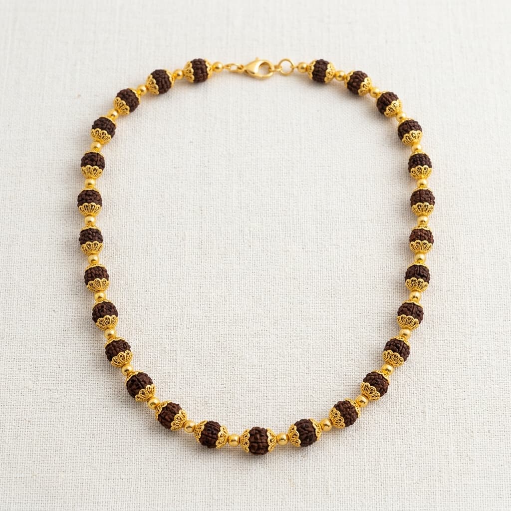 Gold Rudraksha Chain Mala